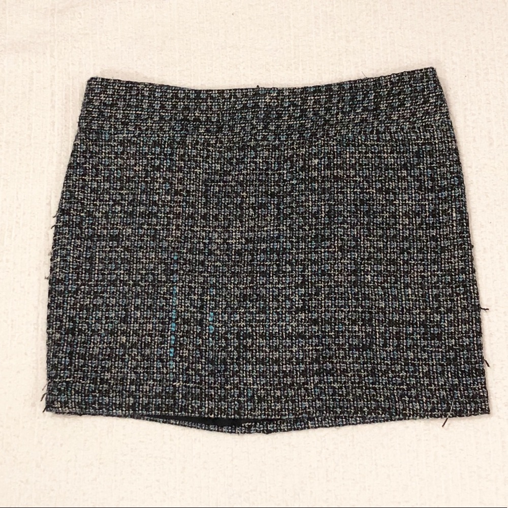 J Cooper | Blue and Black Tweed Mini Skirt